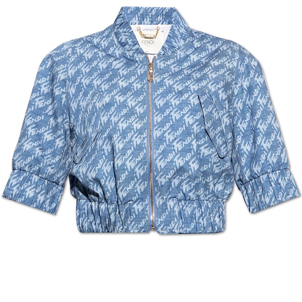 FENDI LOGO DENIM CROPPED JACKET ❤️NWT❤️IN STORES❤️ - Picture 4 of 4